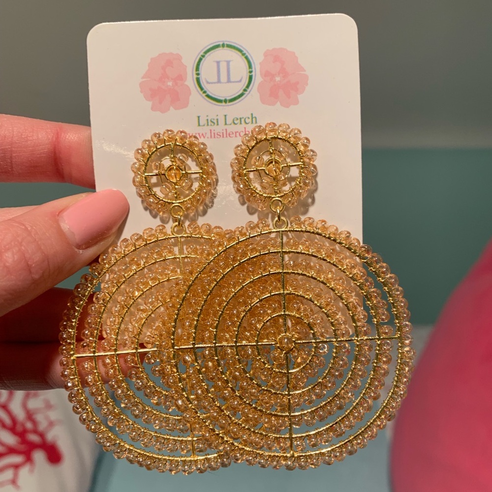 Lisi Lerch champagne disk earrings